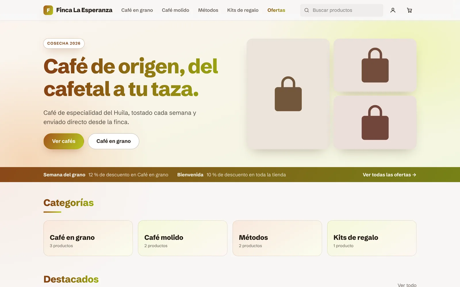 Portada de Finca La Esperanza, café del Huila